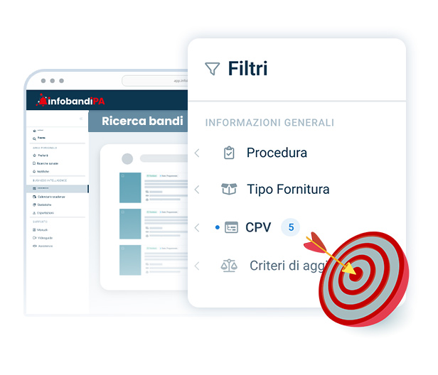 ricerca-cpv-dettaglio-piattaforma infobandi filtri ricerca codici cpv appalti pubblici