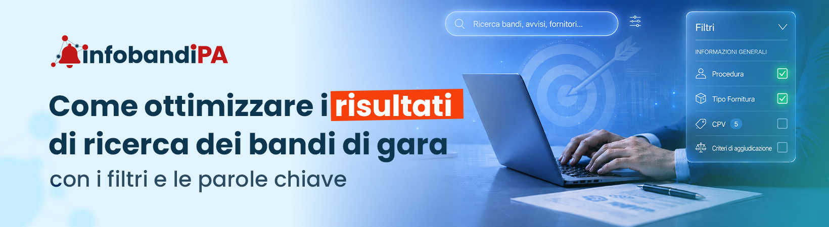 risultati ricerca di gara pubblici parole chiave filtri